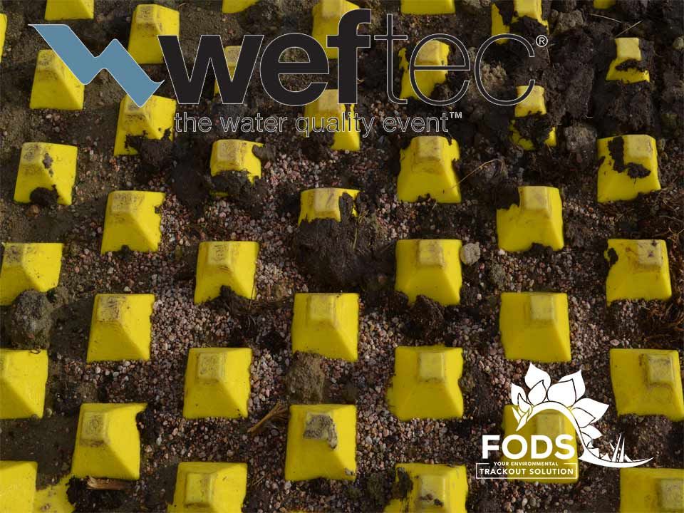 FODS WEFTEC2019 McCormick Place Chicago Construction Site Entrance Construction Site Exit Construction Mats Mud Mats Plastic Yellow Mats Rumble Plates Trackout Device Bmp Construction Entrance