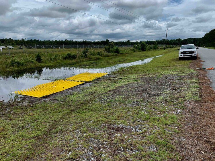 Georgia-Power-Rincon-Georgia-AES-Solar-Farm-Temporary-Construction-Entrance-Reusable-Construction-Entrance-Trackout-Control-Mat  