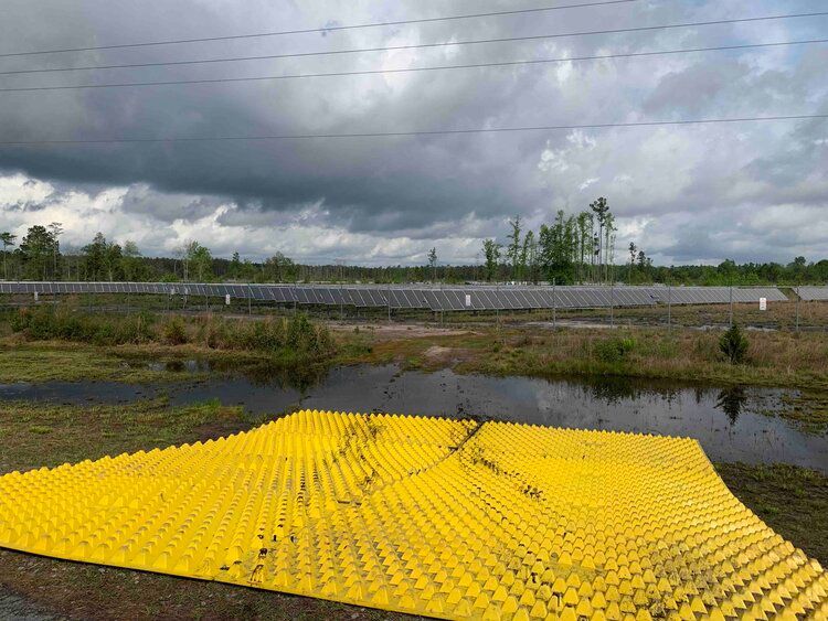 Georgia-Power-Rincon-Georgia-AES-Solar-Farm-Temporary-Construction-Entrance-Reusable-Construction-Entrance-Trackout-Control-Mat  