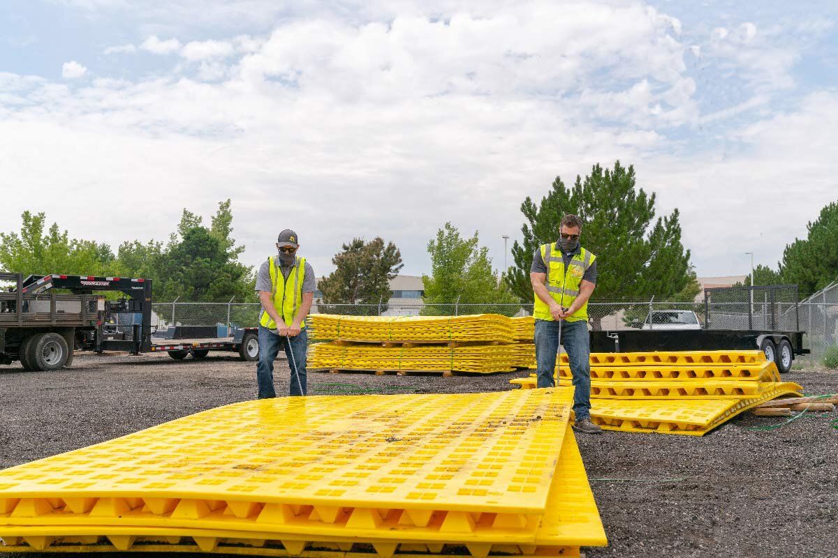 Getfods Fods Trackout Control Mats Construction Management Construction Materials Construction Life Construction Materials Infrastructure Heavy Equipment Construction Matting Construction Entrance