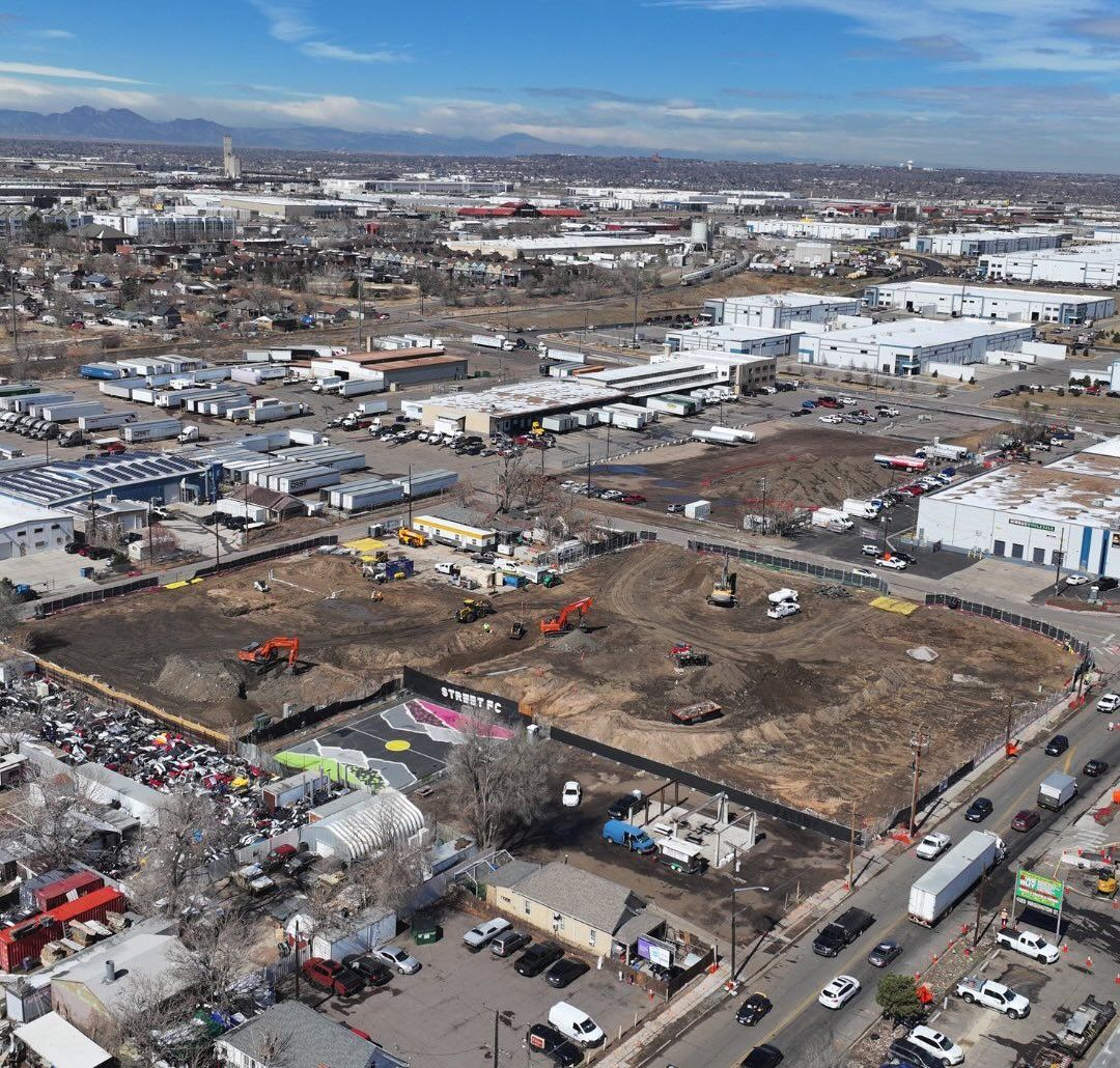 Globeville Denver Housing Drone Shot