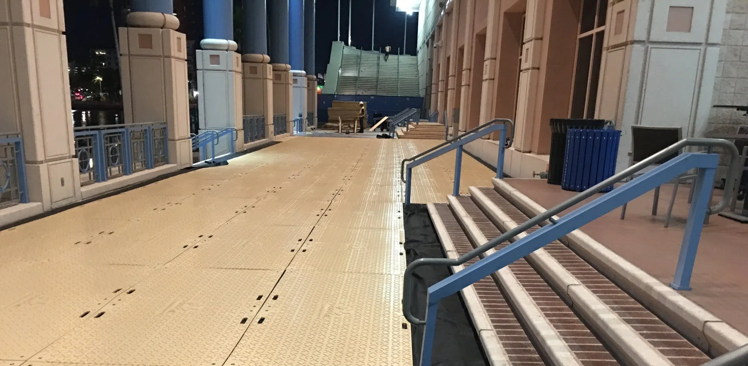 Ground Protection Mats Downtown Tampa River Walk FL Capital Investment Project