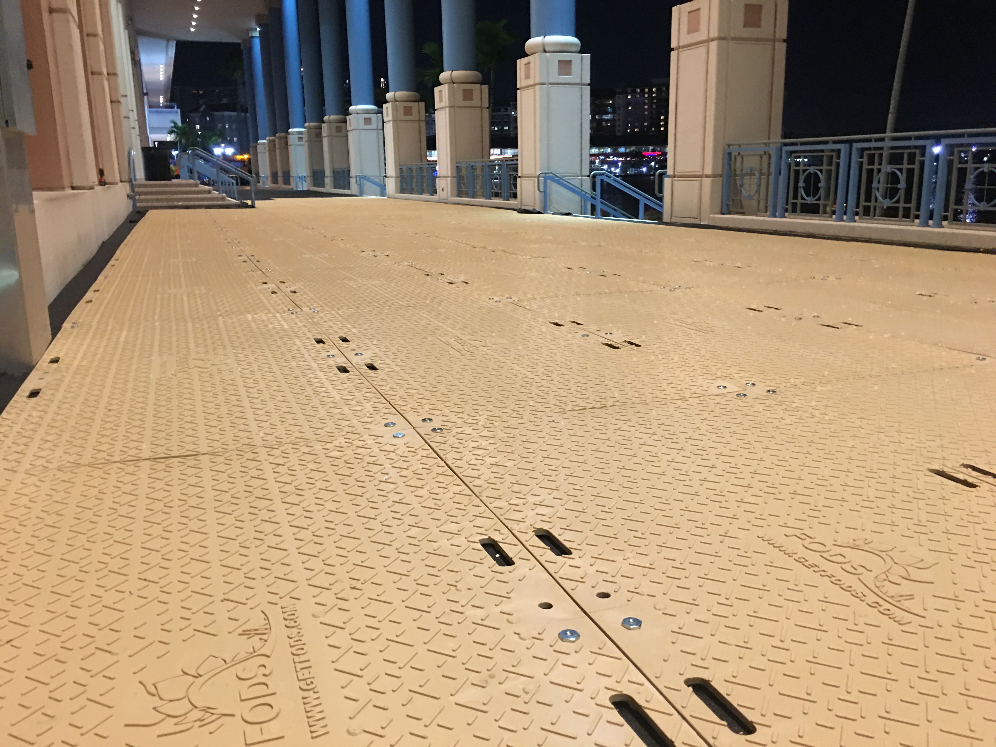 Ground Protection Mats Tampa Convention Center FL Project