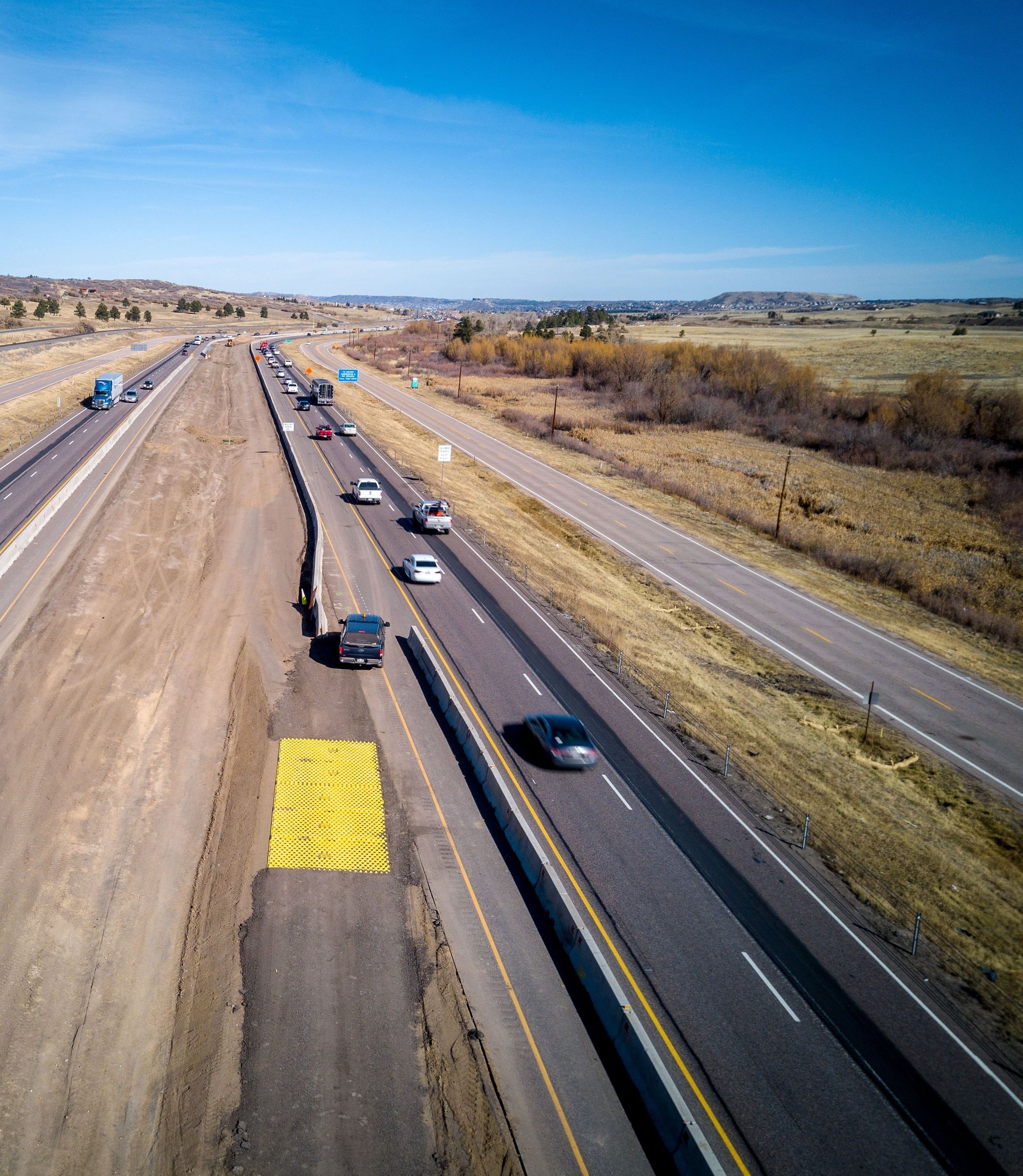 I-70 FODS Trackout Control Mat Colorado Reusable Construction Entrance Rockless Highway Construction