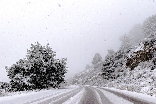 Icy Winter Road