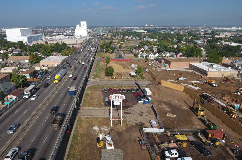 Interstate 70 Expansion Construction Entrance On Central 70 Project FODS Trackout Control Mats Construction Entrance Construction Exit Vehicle Tracking Controls BMP