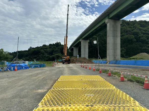 Maizuru Wakasa Expressway Tunnel Project FODS Trackout Control Mats Reusable Rockless Construction Entrance FODS Trackout Control Mat Japan3