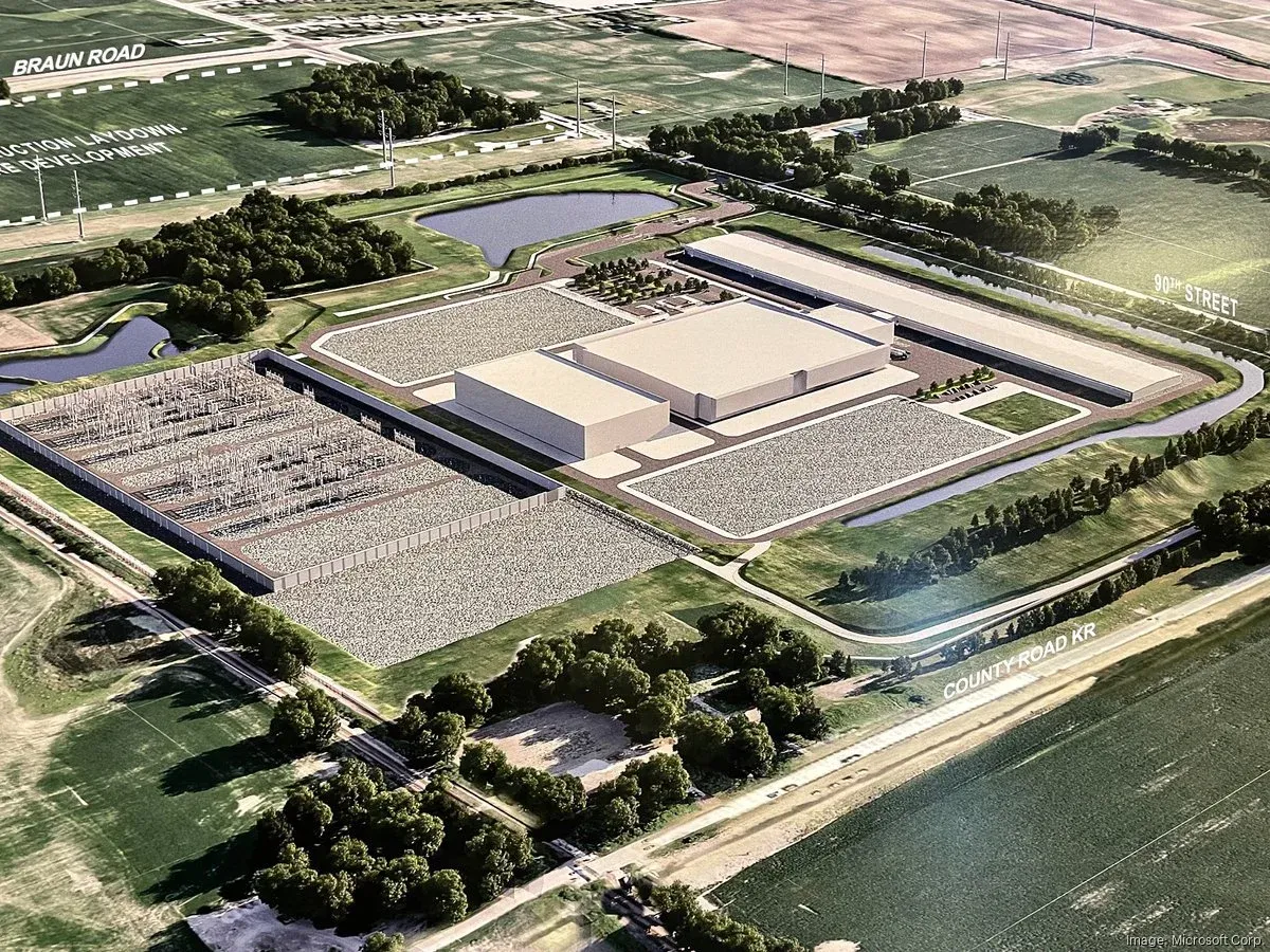 Microsoft Data Center Ariel Render