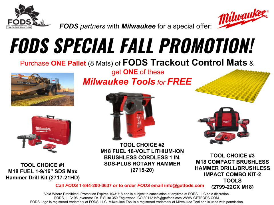 Milwaukee Tools Kraemer FODS Best Construction Trackout Entrance BMP 2