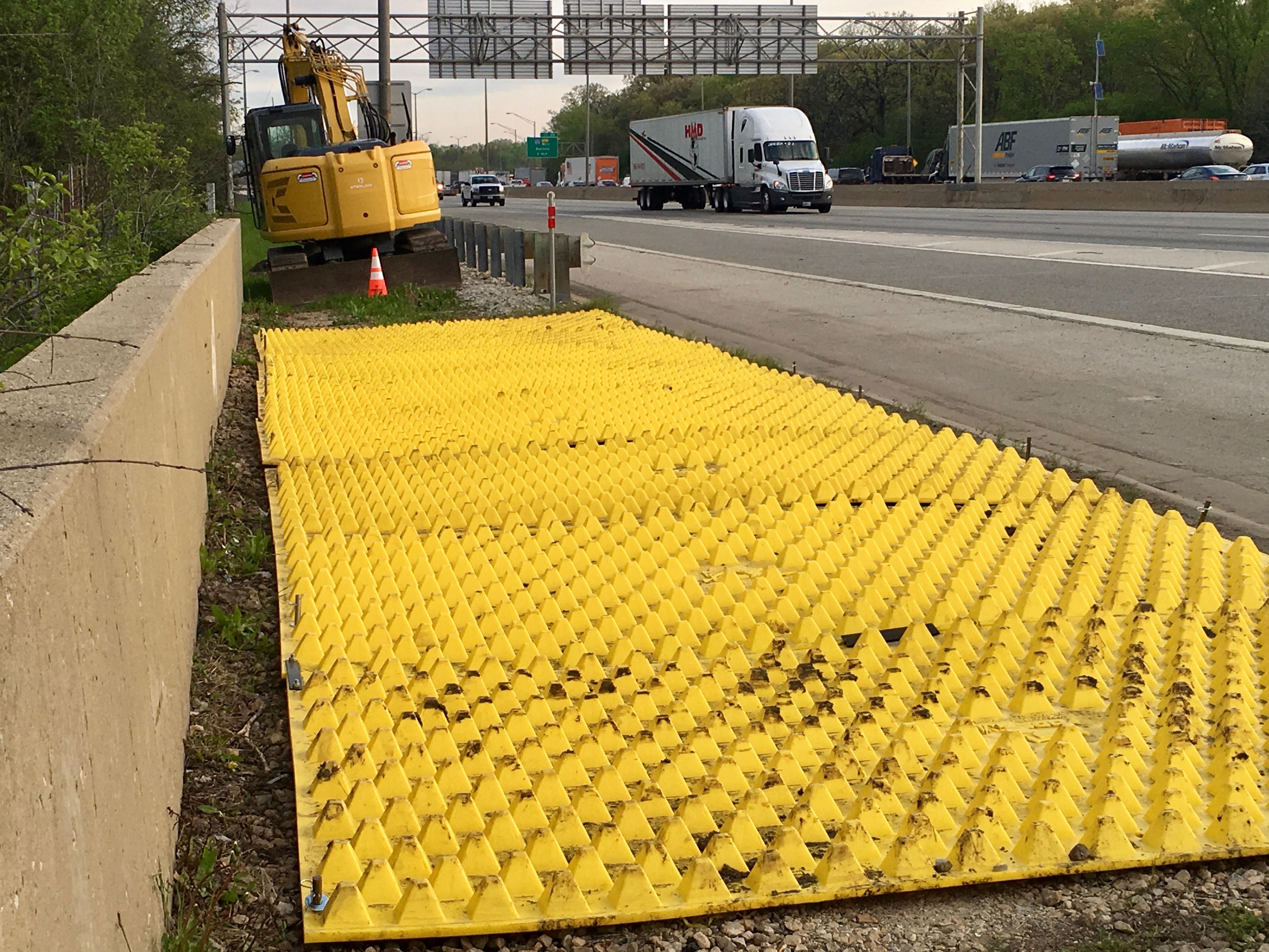 Minnestoa Highway Job FODS Trackout Control Mat Rockless Reusable Construction Entrance