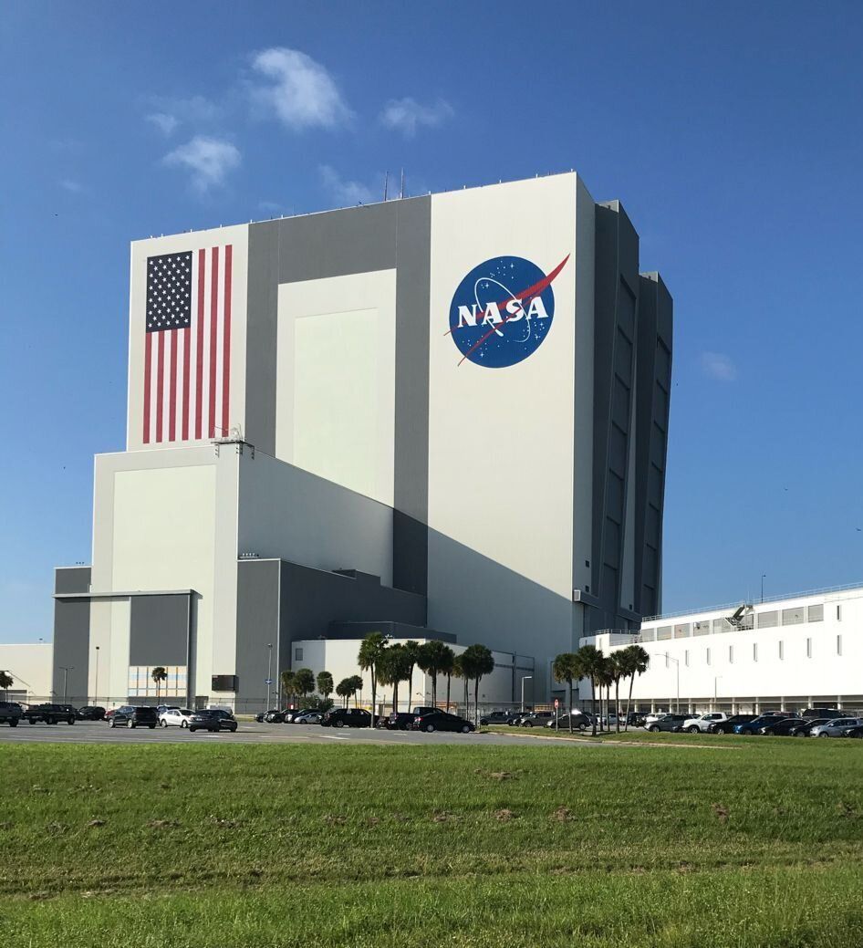 Vertical Assembly Building VAB At The Start Of The Crawlerway NASA Kennedy Space Center In Florida NASA Kennedy Space Center FODS Prevention Mats Reusable Construction Entrance On Pavement Trackout Control System Composite Rumble Plates