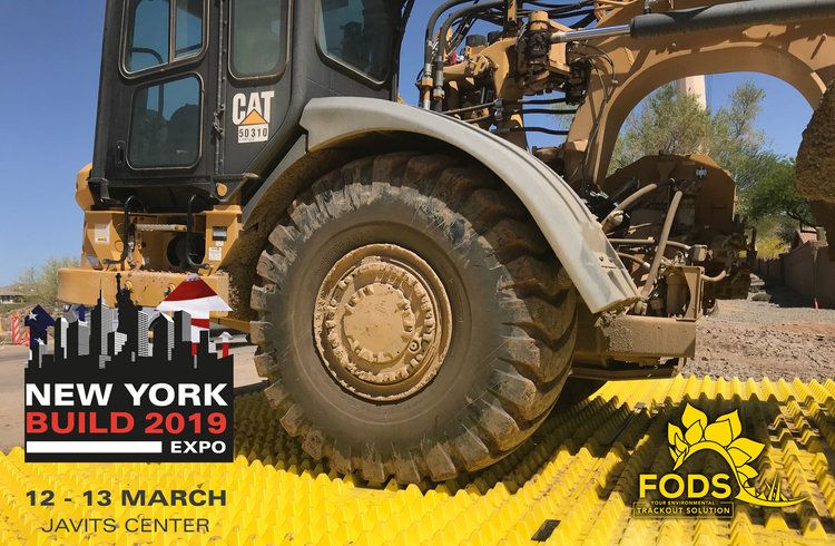 New York BUILD expo trackout control FODS construction entrance construction exit vehicle tracking pad rockless riprap BMP SWPP DOT yellow mats