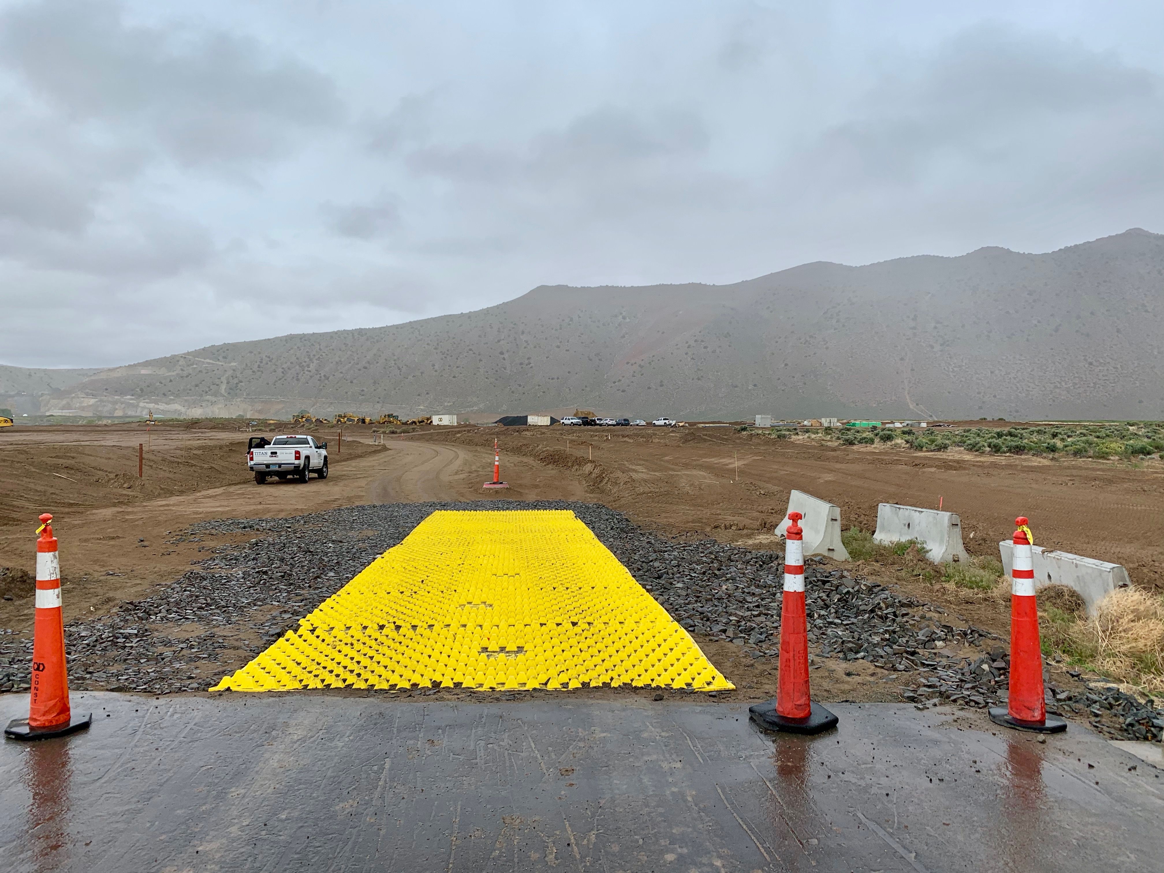 Pebble Creek Estates Reno Titan FODS Trackout Control Mat Reusable Construction Entrance Rockless Reusable Construction Entrance