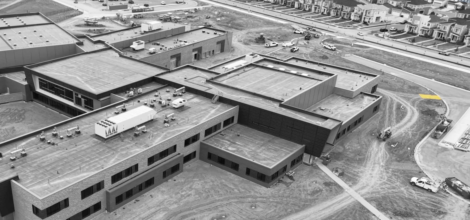 rocky-vista-high-school-construction-entrance-drone-shot-overhead