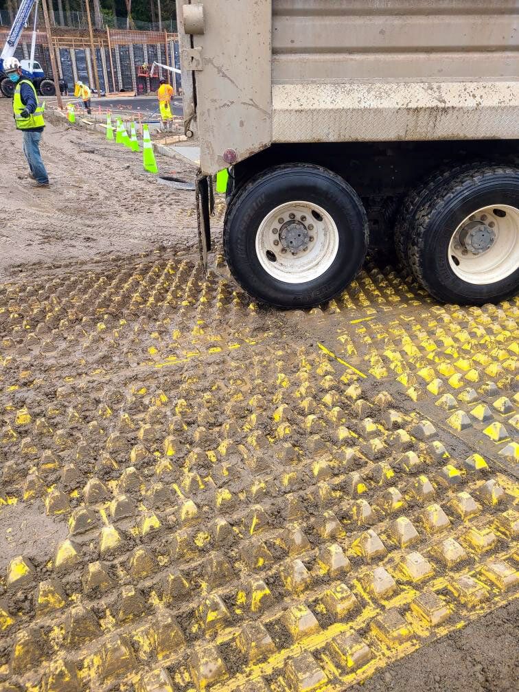 Sound Transit Fods Trackout Mats Trackout Tracking Pads Construction Materials Construction Managemnet Stabilized Construction Entrance