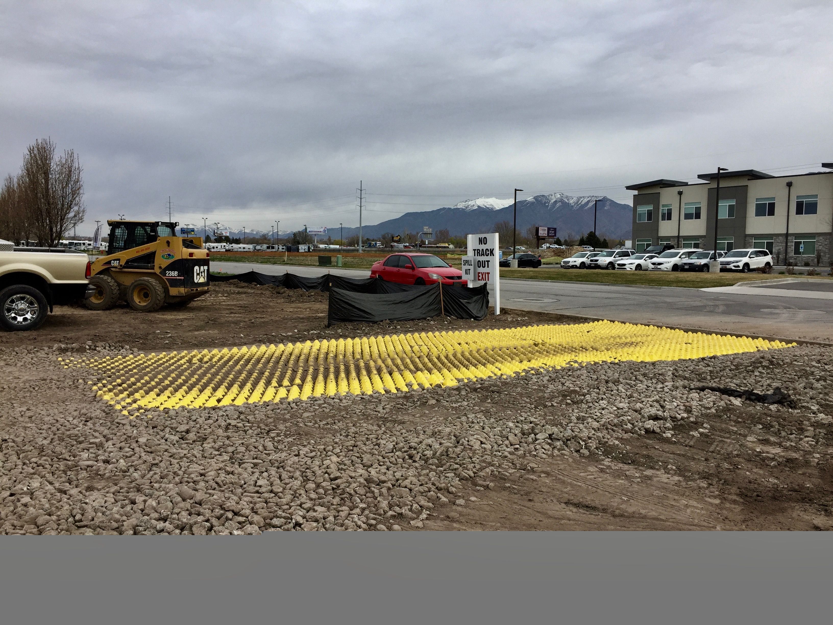 STABILIZED CONSTRUCTION ENTRANCE Rock Less Construction Entrance Track Out Control Mud Mats Mudmats Access Road Industrial Trackout Vehicle Trackout Control Vehicle Track Out Control VTC Rip Rap Udot Construction Entrance Utah Construc 1