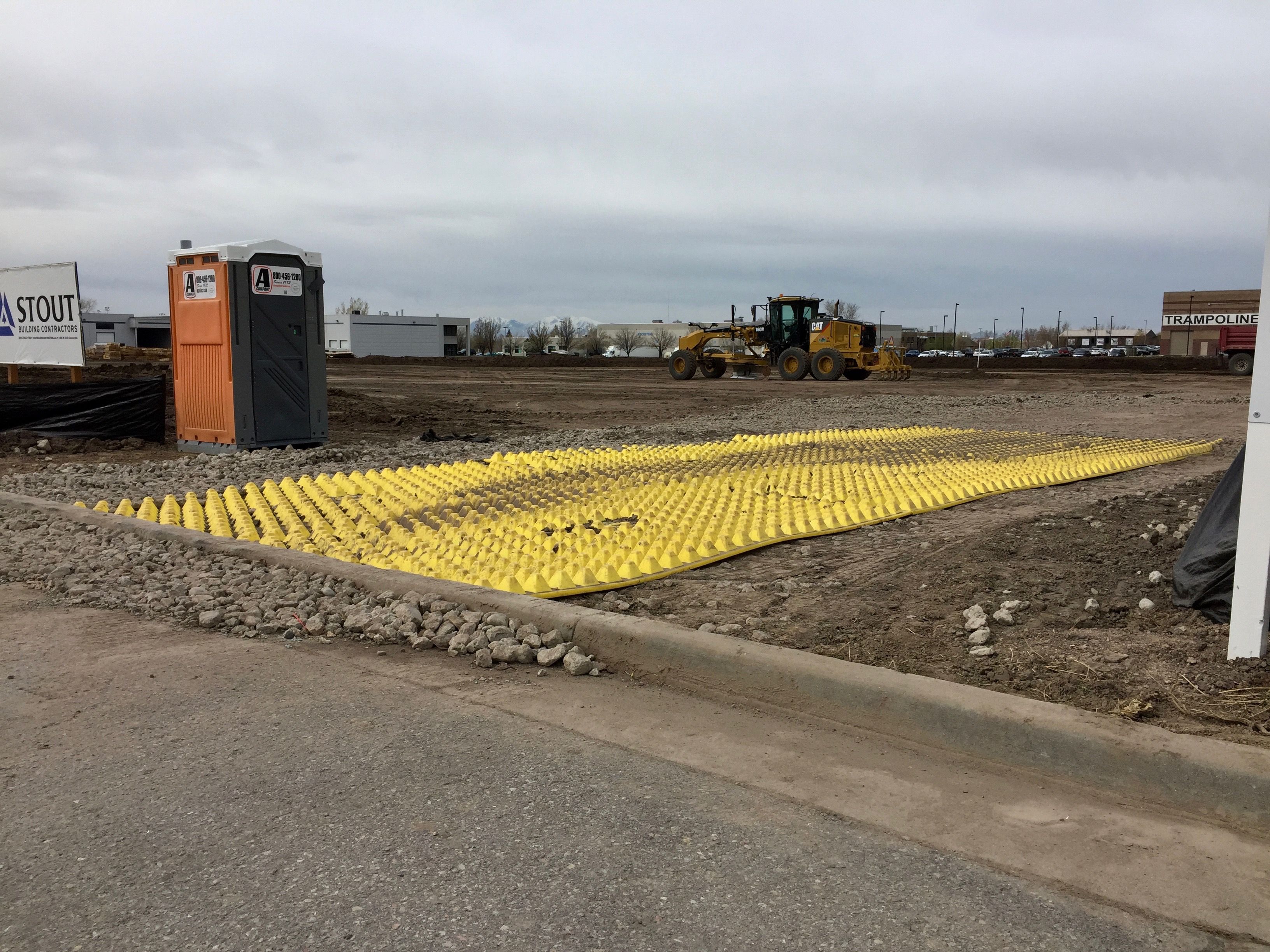 STABILIZED CONSTRUCTION ENTRANCE Rock Less Construction Entrance Track Out Control Mud Mats Mudmats Access Road Industrial Trackout Vehicle Trackout Control Vehicle Track Out Control VTC Rip Rap Udot Construction Entrance Utah Construction