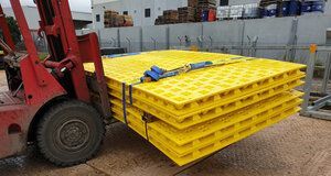 FODS Mats being loaded to head off to a job site 