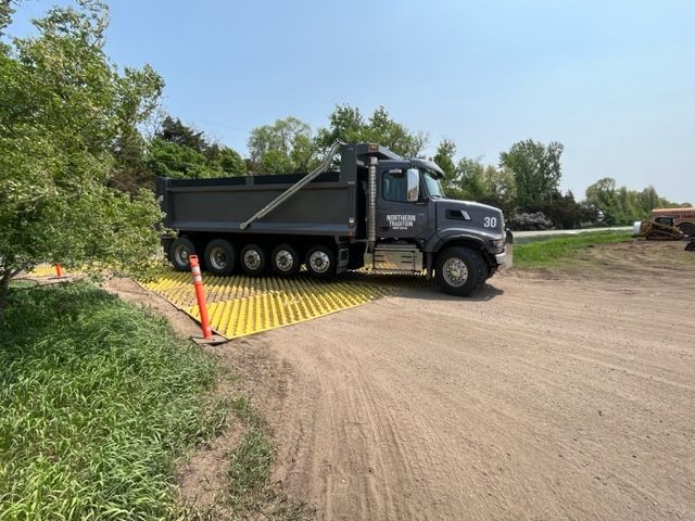 Wisconsin Solar Farm Blattner Energy FODS Trackout Control Mats Reusable Construction Entrance